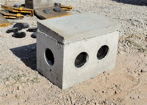 digging up septic distribution box|concrete distribution box near me.